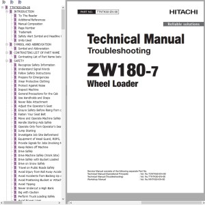Hitachi ZW180-7 Technical Manual TTNTK50-EN-00