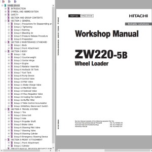 Hitachi ZW220-5B Workshop Manual WNEE-EN-00