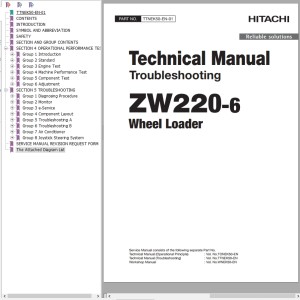 Hitachi ZW220-6 Technical Manual TTNEK50-EN-01