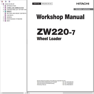 Hitachi ZW220-7 Workshop Manual WNUD-50-EN-00