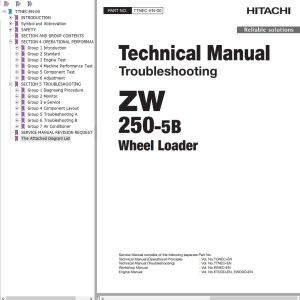 Hitachi ZW250-5B Technical Manual TTNEC-EN-00