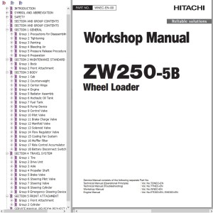 Hitachi ZW250-5B Workshop Manual WNEC-EN-00