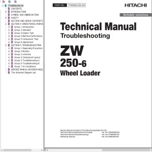 Hitachi ZW250-6 Technical Manual TTNEM50-EN-00