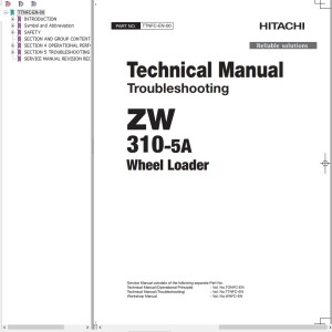 Hitachi ZW310-5A Technical Manual TTNFC-EN-00