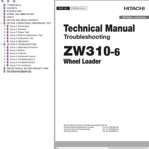 Hitachi ZW310-6 Technical Manual TTNFB50-EN-01