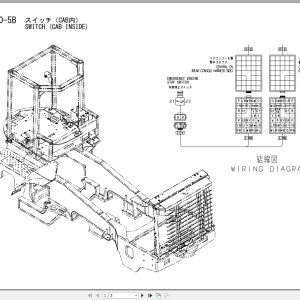 Hitachi ZW370-5B Switch Cab Inside Wiring Diagram