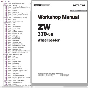 Hitachi ZW370-5B Workshop Manual WNHE-EN-00
