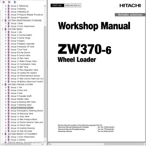 Hitachi ZW370-6 Workshop Manual WNHJ40-EN-01