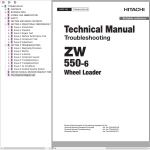 Hitachi ZW550-6 Technical Manual TTNHK40-EN-00