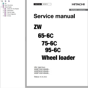 Hitachi ZW65-6C ZW75-6C ZW95-6C Service Manual