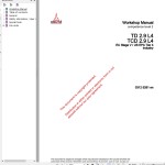 Deutz TD2.9L4 TCD2.9L4 Workshop Manual 03125261