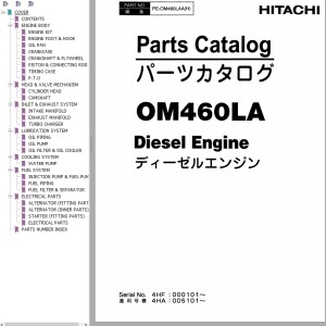 Hitachi OM460LA Parts Catalog PE-OM460LAA(H)