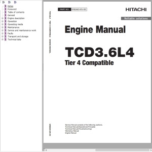 Hitachi TCD3.4L4 Engine Manual ENSA60-EN-00