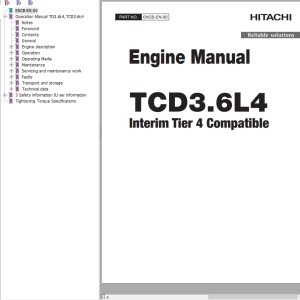 Hitachi TCD3.6L4 Engine Manual ENCB-EN-00