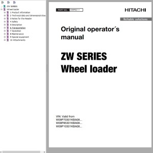 Hitachi ZW Series Operator's Manual ENMPSZ-1-1
