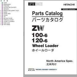 Hitachi ZW100-6 ZW120-6 Parts Catalog PNSA60-1-2