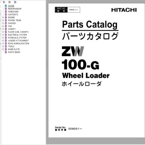 Hitachi ZW100-G Parts Catalog P4FK-1-1