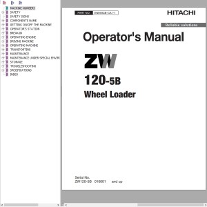 Hitachi ZW120-5B Operator's Manual ENMNCB-CA1-1