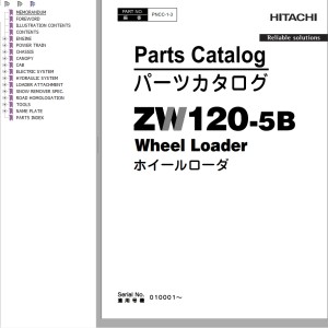 Hitachi ZW120-5B Parts Catalog PNCC-1-3