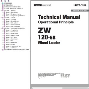 Hitachi ZW120-5B Technical Manual TONCC-EN-00