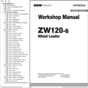 Hitachi ZW120-6 Workshop Manual WNSA60-EN-00