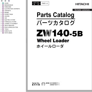 Hitachi ZW140-5B Parts Catalog PNDF-1-3