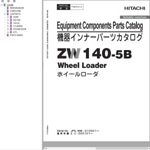 Hitachi ZW140-5B Parts Catalog PNDF-E1-3