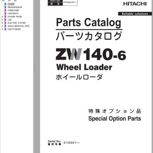Hitachi ZW140-6 Parts Catalog PPTEA0-OP1-1