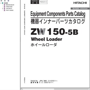 Hitachi ZW150-5B Parts Catalog PNDG-E1-3