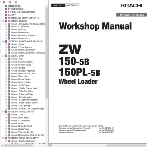 Hitachi ZW150-5B ZW150PL-5B Workshop Manual WNDG-EN-01