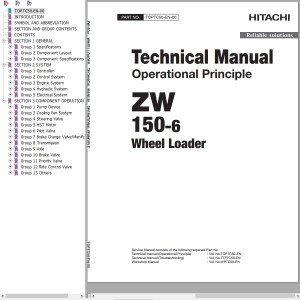 Hitachi ZW150-6 Technical Manual TOPTC50-EN-00