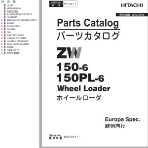 Hitachi ZW150-6 ZW150PL-6 Parts Catalog PPTC50-1-1