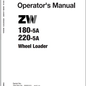 Hitachi ZW180-5A ZW220-5A Operator's Manual ENMNEJ-1-6