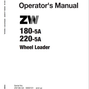 Hitachi ZW180-5A ZW220-5A Operator's Manual ENMNEJ-1-7