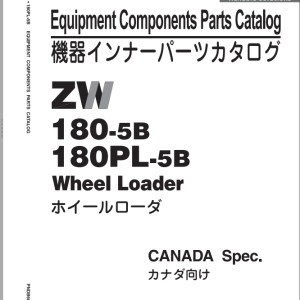 Hitachi ZW180-5B ZW180PL-5B Parts Catalog PNDB60-E1-1