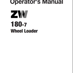 Hitachi ZW180-7 Operator's Manual ENMNTK-EN1-1