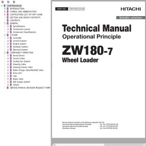 Hitachi ZW180-7 Technical Manual TONTK50-EN-00