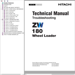 Hitachi ZW180 Technical Manual TT4GD-E-00