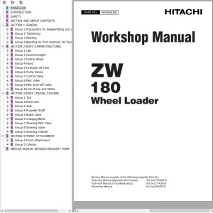 Hitachi ZW180 Workshop Manual W4GD-E-00