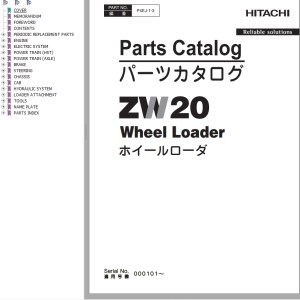 Hitachi ZW20 Parts Catalog P4EJ-1-3