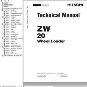 Hitachi ZW20 Technical Manual T4EJ-E-00