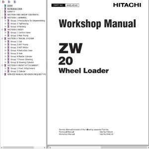 Hitachi ZW20 Workshop Manual W4EJ-E-00