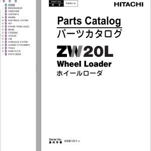 Hitachi ZW20L Parts Catalog P4EN-1-2