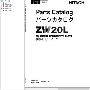 Hitachi ZW20L Parts Catalog P4EN-E1-1