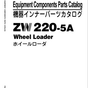 Hitachi ZW220-5A Parts Catalog PNEJ-E1-2