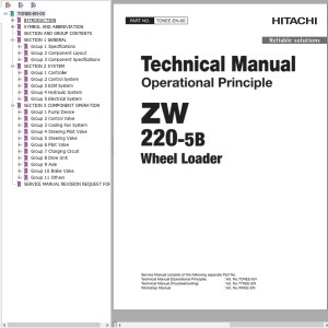 Hitachi ZW220-5B Technical Manual TONEE-EN-00
