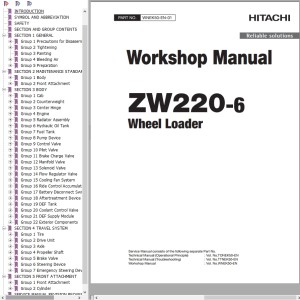 Hitachi ZW220-6 Workshop Manual WNEK50-EN-01