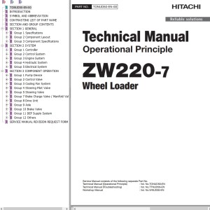 Hitachi ZW220-7 Technical Manual TONUD50-EN-00