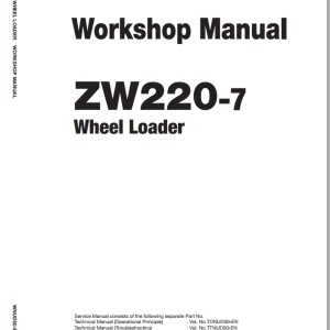 Hitachi ZW220-7 Workshop Manual WNUD50-EN-00