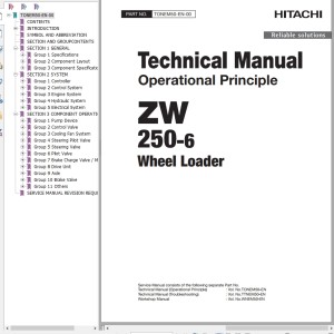 Hitachi ZW250-6 Technical Manual TONEM50-EN-00
